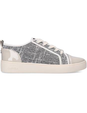 carvela light lace up trainers