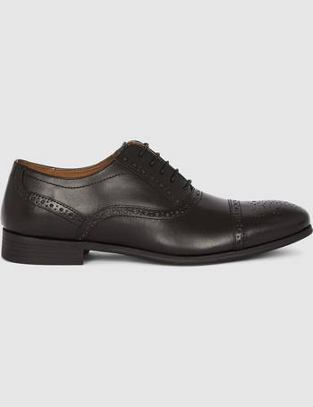  Debenhams Mens Leather Airsoft Shoes, Black, 13