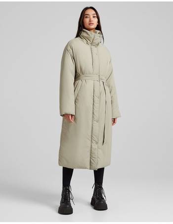 Bershka long clearance puffer coat