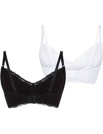 Maternity 2 Pack Cream and Black Lace Nursing Bras