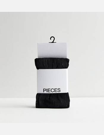 Pieces 2 pack 40 denier tights in black