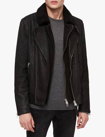 All saints myres shearling jacket sale