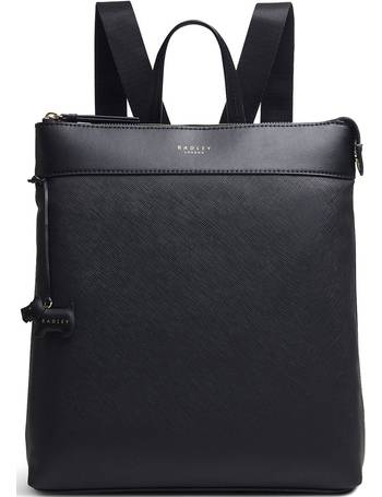 Black Medium Backpack, Sutton Acres Faux Croc