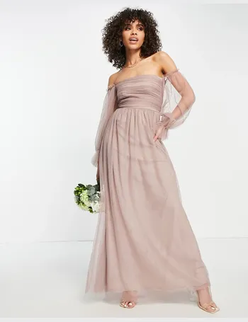 little mistress pink maxi dress