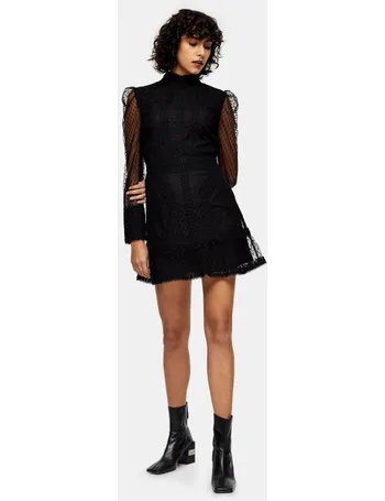 topshop crochet mini dress