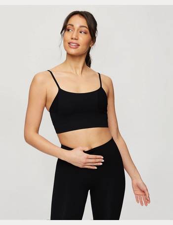 HIIT ribbed seamless bralet in gold