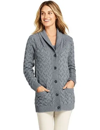 lands end shawl collar cardigan