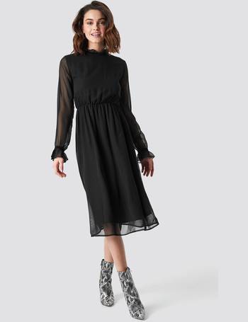 Tesco Midi Dress | Black & Floral Dress | DealDoodle