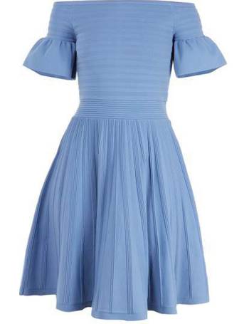 Ted baker criptum bardot best sale frill knitted skater dress