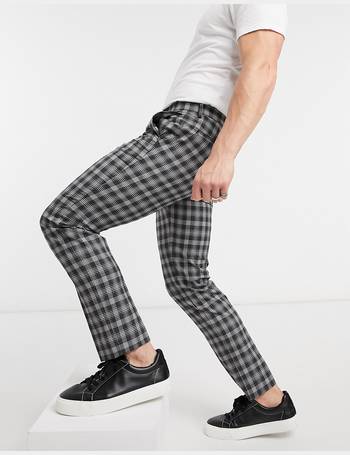 Burton Mens Checked Textured Skinny Suit Trousers BW853  eBay