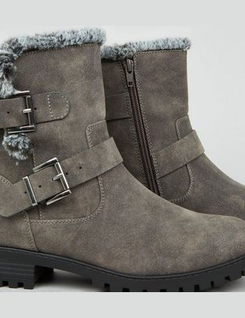 new look fur lined boots