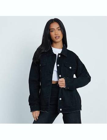 I saw it on sale first black denim jacket