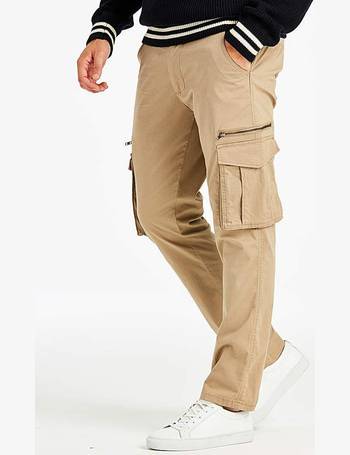 sand coloured cargo trousers