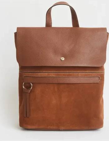 White stuff leather online backpack