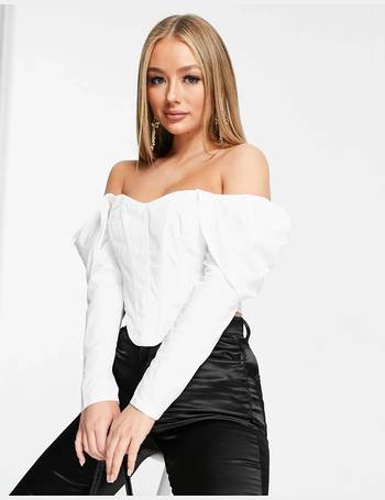 Shop Club L London Women's White Corset Tops up to 20% Off