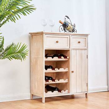 Cherry Tree Furniture Distressed White Paulownia Wood Shabby Chic Sideboard Storage Cabinet