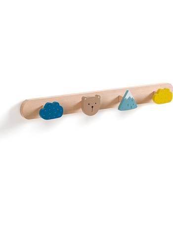 Hiba 5-hook coat rack, light wood, La Redoute Interieurs