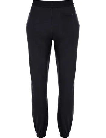 Womens Plain Black Cargo Joggers