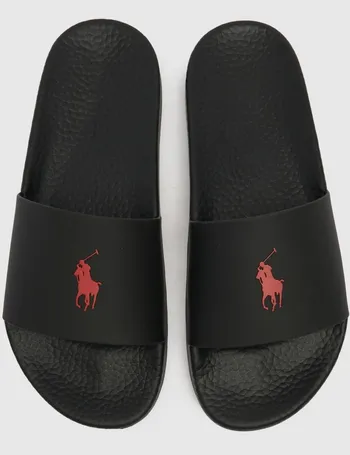 ralph lauren black sliders