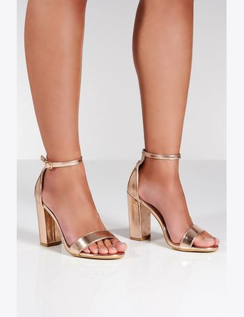 quiz rose gold shoes