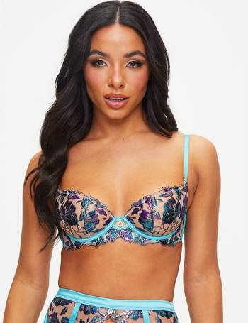 Ann Summers Carmen non padded balconette bra with lace trim detail
