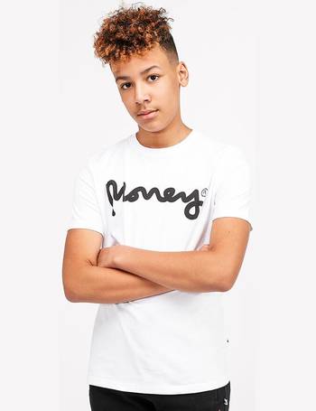 Boy's Money Junior All Over Sig Link T-Shirt in White 