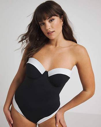Buy Simply Be Magisculpt Lose Up To An Inch Black Swimsuit from