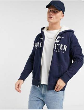 Hollister logo outlet full zip hoodie