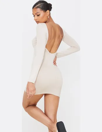 white backless bodycon dress