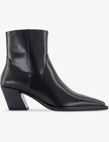 Vagabond joyce black leather shop pull on pointed boots