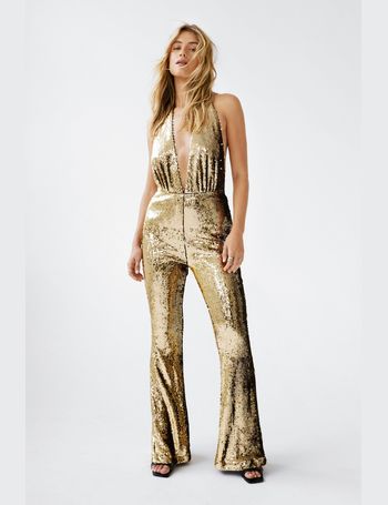 Shop Debenhams Women's Gold Sequin Jumpsuits up to 80% Off | DealDoodle