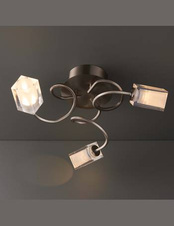 B Q Flush Ceiling Lights Up To 50 Off Dealdoodle - Reece Chrome Effect 3 Lamp Flush Ceiling Light
