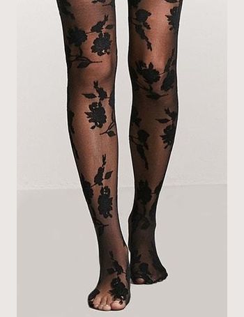 Forever 21 Sheer Mesh Footless Tights