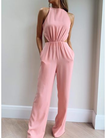 pretty lavish pink jumpsuit