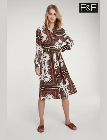 f&f zebra shirt dress