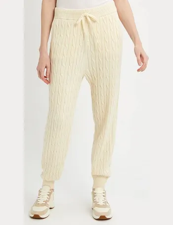 Woman Cable-Knit Jogger Pant In Beige, Lauren Ralph Lauren