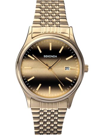 Sekonda classique men's discount gold plated bracelet watch