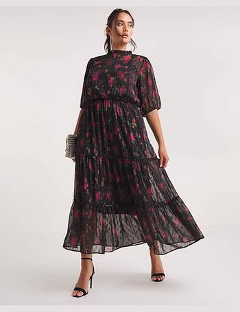 Joanna Hope Floral High Neck Maxi Dress