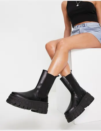 asos elderberry chunky chelsea boots