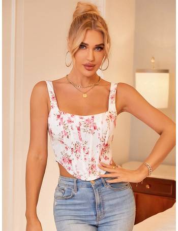 SHEIN SLEEVELESS CORSET CROP TOP