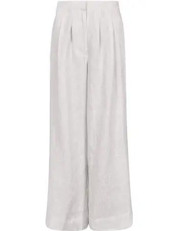 Faithfull The Brand Lissandra Wide Leg Pants White Linen