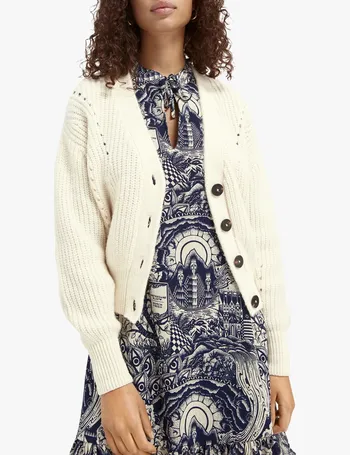 Fashion Jackets Cardigans Maison Scotch Cardigan blue-silver-colored casual look 