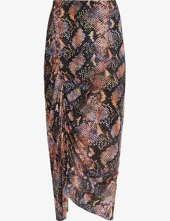 All saints on sale leopard print skirt