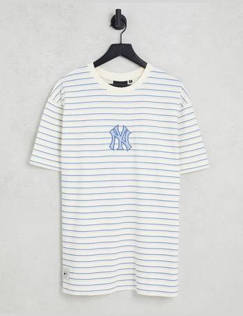 New York Yankees Heritage Stripe Oversized Blue T-Shirt