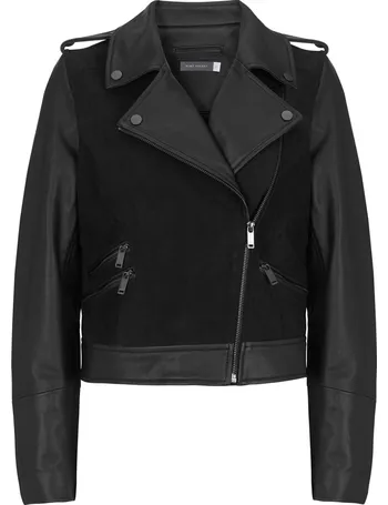 mint velvet black leather jacket