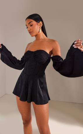 Shop Pretty Little Thing Satin playsuits for Women up to 80% Off