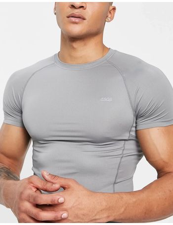 ASOS - 4505 icon muscle fit training sweatshirt with 1/4 zip-Grey