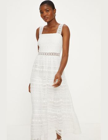 Oasis broderie outlet midi dress