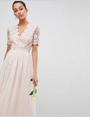club l crochet detail maxi dress