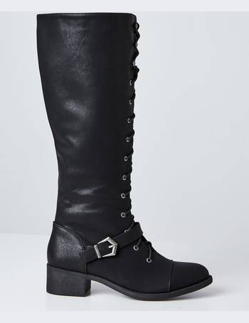 joe browns black lace up boots